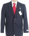 Ralph Lauren Mens SB 2B Solid Navy Blue Wool Suit - Size 48R