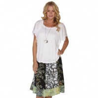 Women's Mel Skirt - XL - AQUA IKAT PRINT