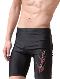 Linemoon Men's Solid Black Jammer Swimsuit