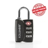 TSA Lock - 3 Digit Combination - Best Luggage Lock For Travel Safety and Security - Lock Alert, Heavy Duty, Assorted Colors TSA Suitcase Lock - Lock Safe Protection - Environmentally Friendly TSA Approved Lock - How To Become A Smarter Traveler eBook - Li