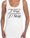 Photographer Gift Know When to F'ing F-Stop Funny Juniors Tank Top