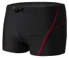 Linemoon Men's Solid Lines Fashion Boxer Swimming Brief Black 37-41 Inches