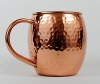 Hammered copper barrel with nickel lining - 16 oz size
