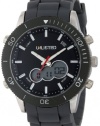 UNLISTED WATCHES Men's UL1194 City Streets Round Silver Case Black Dial,Grey Bezel, Strap Watch