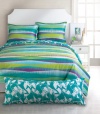 Trina Turk 2-Piece Vista Stripe Comforter Set, Twin, Blue