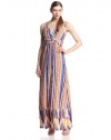 Jessica Simpson Women's Sleeveless Maxi Wrap Dress, Sodalite Blue, Small