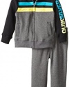 Quiksilver Little Boys' Hoody with Pull On Pants, Gray/Black, 3T