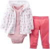Carter's Baby Girls' 3 Piece Cardigan Set (Baby) - Pink - 3 Months
