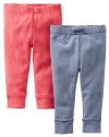 Carter's Baby Girls' CA-45766 2 Pack Pants (Baby) - Pink - Newborn