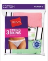 Hanes Women's Cotton Sporty String Bikinis (3-Pack)
