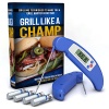 Grill Champ - Instant Read Thermometer - Best Digital Electronic Internal Meat Thermometer - Lifetime Guarantee (Blue)