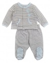 Calvin Klein Baby-Boys Newborn Stripes Cardigan With Pants