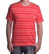 American Rag Men's Smoked Salmon Striped Tee Shirt
