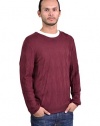 Armani Collezioni Men's Crewneck Sweater Burgundy