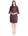 Jessica Howard Women's Plus-Size Lace Sheath Dress