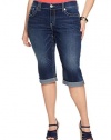 Seven7 Luxe Women's Jeans Plus Denim Bermuda Capris 24 plus