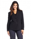 Kasper Women's Plus-Size Two-Button Crepe Suit Jacket