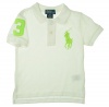 Ralph Lauren Boy's Mesh Polo Shirt White 2/2T