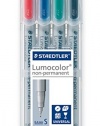 Staedtler Lumocolor Non-Permanent Overhead Prjection Markers .4 mm Set of 4 STD311WP4A6