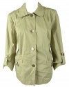 Charter Club Womens Tab Button Cuff Polished Collared Jacket