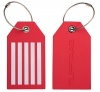 Travel Luggage Suitcase Tags with Steel Cable Wire, Tough PVC Baggage Label, 2pk