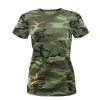 Woodland Camouflage Women's Longer Tactical T-Shirt