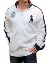 Polo Ralph Lauren Men USA Olympic Team Big Pony Logo Full Zip Jacket (XL, White/navy/red)