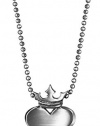 Alex Woo Little Rock Star Heart with Silver Crown Pendant Necklace