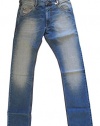 Diesel Mens Krooley Jeans Wash 0RQK8 Regular Slim Carrot Blue Trousers Chinos