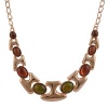 Modern Fantasy Delicate Cut Gemstone Decorated Metal Loop Princess Statement Chunky Necklace