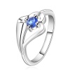 SunIfSnow Women Exquisite Personalized Blue Diamond Trend Ring