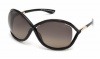 Tom Ford Whitney FT0009 Sunglasses-01D Shiny Black (Smoke Polarized Lens)-64mm