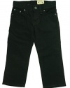 Ralph Lauren Little Boys Slim Fit Designer Jeans (2T, Black)