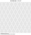WindowPix 24 x 12 White Seamless Quatrefoil Design Frosted Window Film Privacy Static Cling Film UV Filtering Energy Saving