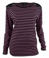 Ralph Lauren Women's Plus Striped Zip-Shoulder Shirt Top