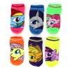 My Little Pony Girls 6 pk Ankle Socks (Neon Sparkle Ponies, 4-6 (Shoe: 7-10))