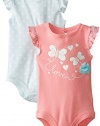 Baby Starters Baby-Girls Newborn 2 Pack Bodysuit with Butterflies