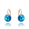 Austrian Crystal Gold-Plated Blue Diamond Stud Earrings