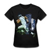 M07H Women's T Shirt Russell Wilson 3# Seattle Seahawks Team Logo Black