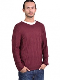 Armani Collezioni Men's Crewneck Sweater Burgundy