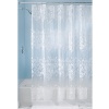 InterDesign Fiore Eva Shower Curtain, White, 72-Inch by 72-Inch