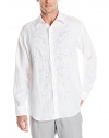 Cubavera Men's Ornate Short Sleeve Woven Shirt