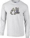 T-ShirtQueen Men's Funny Guess What Day It Is Hump Day Camel Long Sleeve T-Shirt