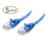 Cable Matters 5-Pack, Cat6 Snagless Ethernet Patch Cable in Blue 5 Feet