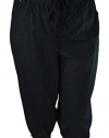 INC. International Concepts Women's Plus Size Drawstirng Cropped Pants 24W Black