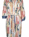 Tommy Hilfiger Women's ¾ Sleeve Button Down Floral Print Cotton Shirt-dress