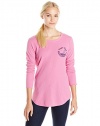 Chaser Women's Cape Cod Long Sleeve Graphic Thermal Tee, Sparkle Pink, Medium