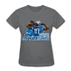 M07H Women's T-shirt Calvin Johnson 81# Detroit Lions Team Logo DeepHeather
