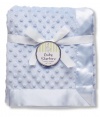 Baby Starters Textured Dot Blanket with Satin Trim, Blue 30 x 40