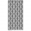 36'' X 72'' (90cmx 180cm) Custom Classic Grey and White Quatrefoil Polyester Fabric Shower Curtain